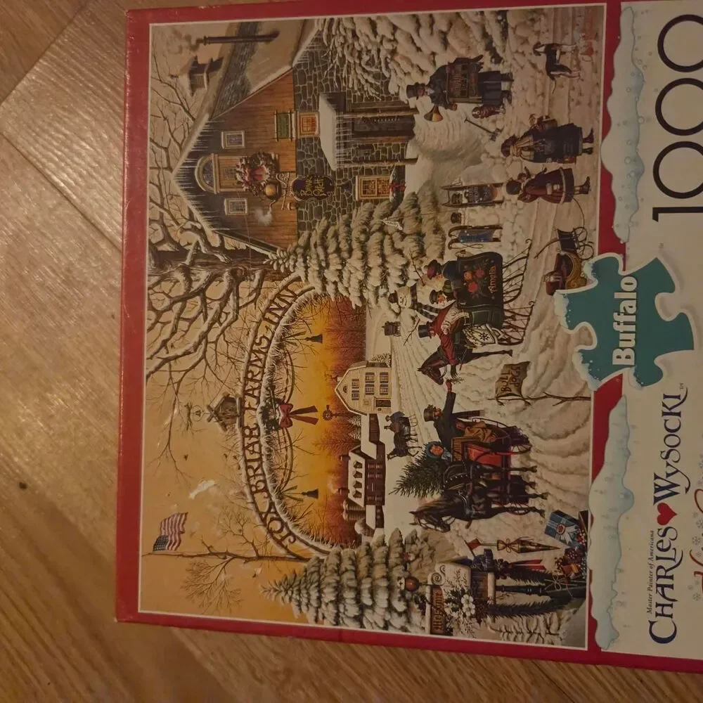 Charles Wysocki Holiday Collection 1000 Piece Puzzle – Fox Briar Farms Inn